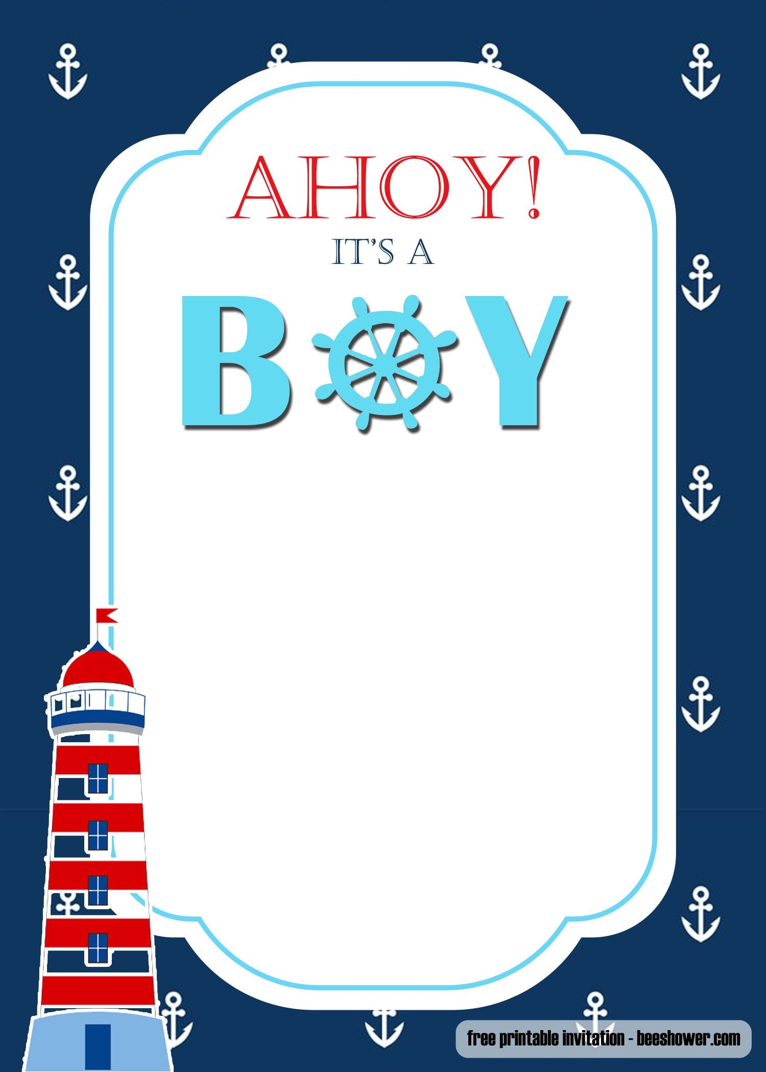 nautical themed baby shower printables