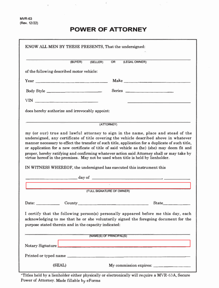 Free North Carolina Power Of Attorney Forms 10 Types PDF