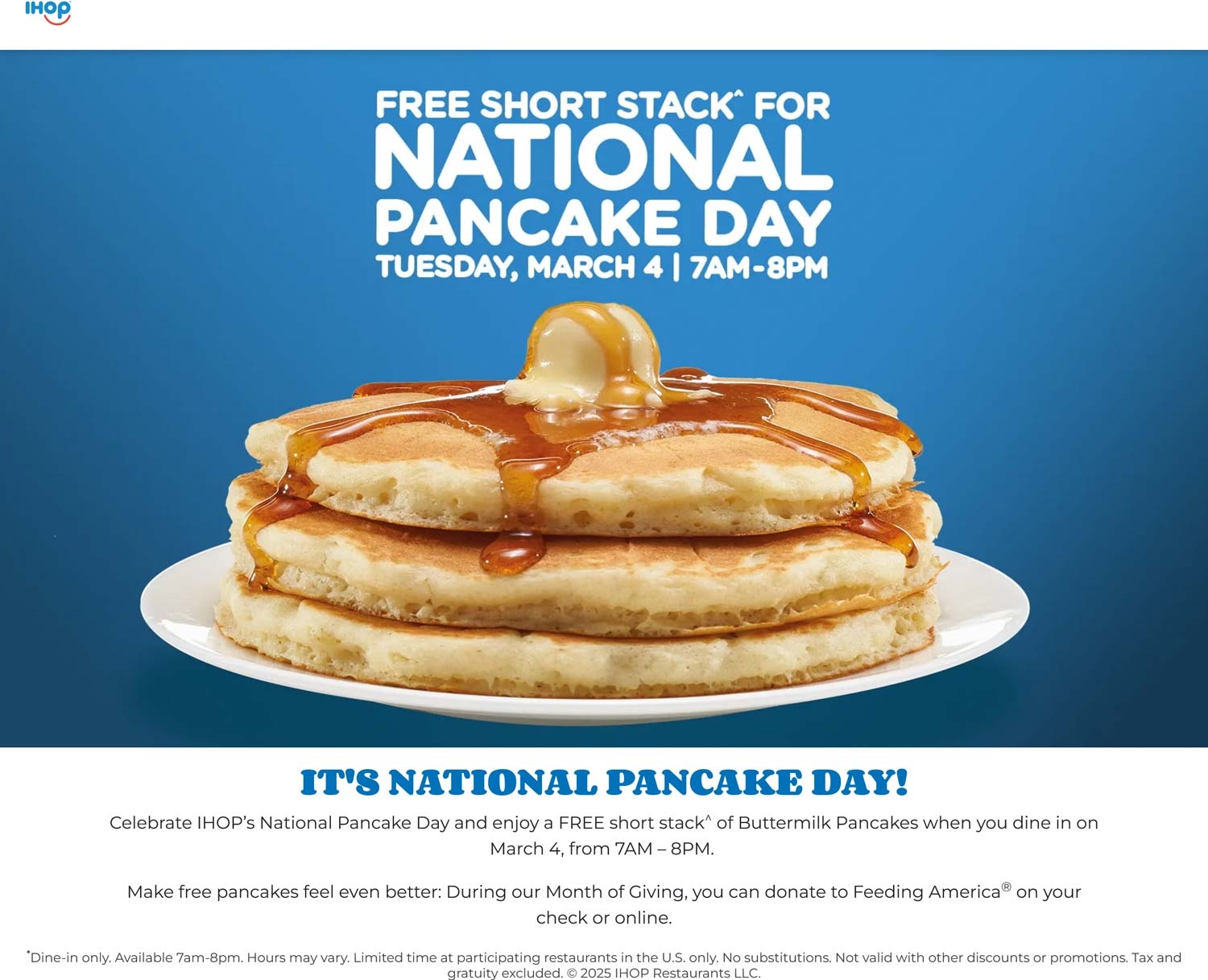 Free Pancakes Tues At IHOP Restaurants IHOP August 2025 Coupons 