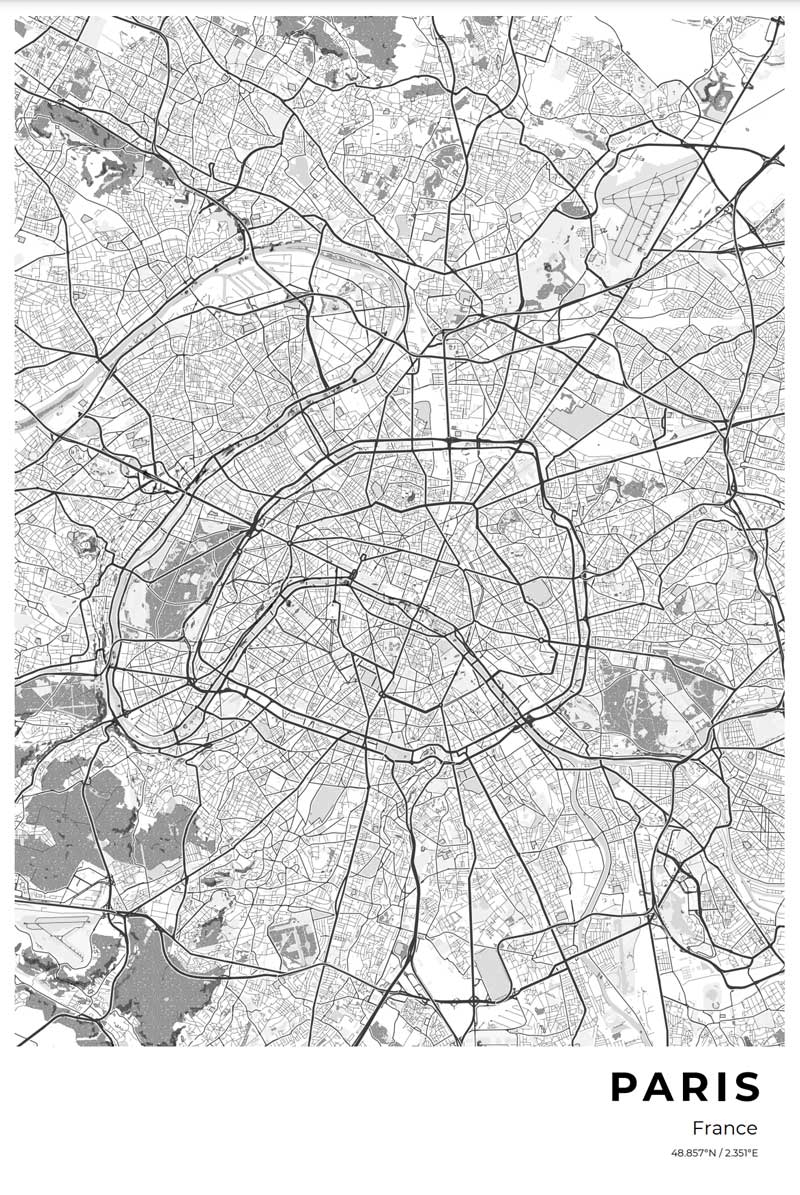 Free Paris Street Map Poster Craft U0026 Oak Free Paris Street Map Poster Craft U0026 Oak