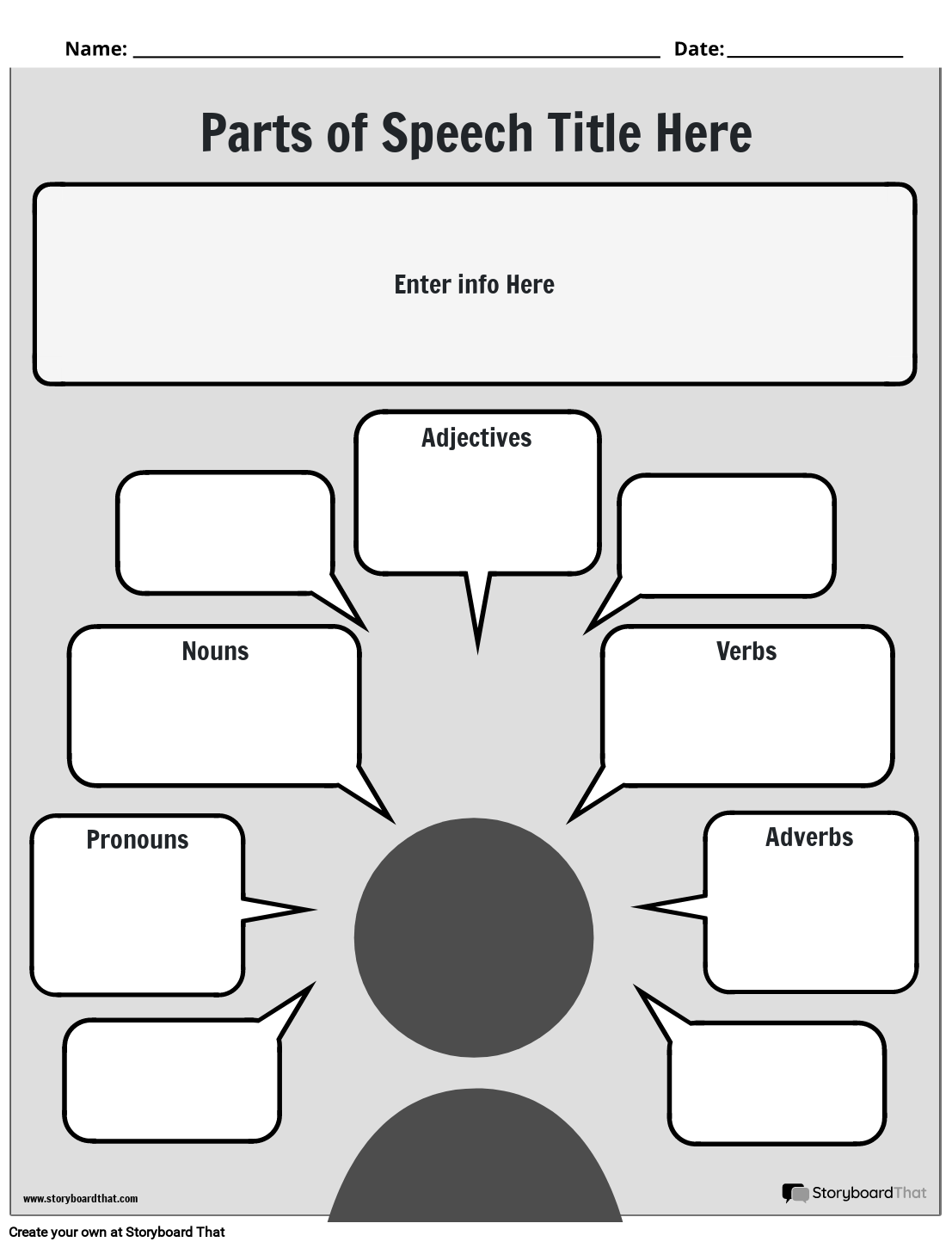 Free Parts Of Speech Worksheets By Storyboard That In 2025
