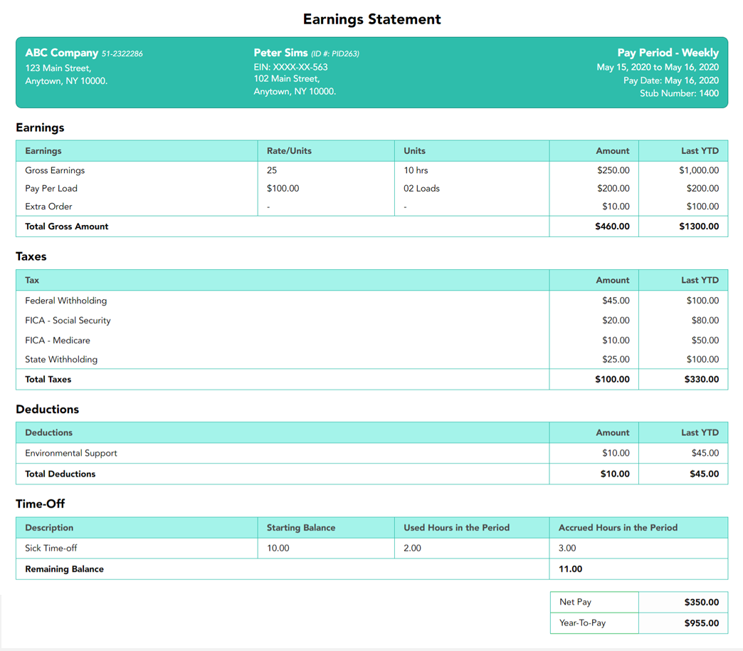 free printable pay stubs