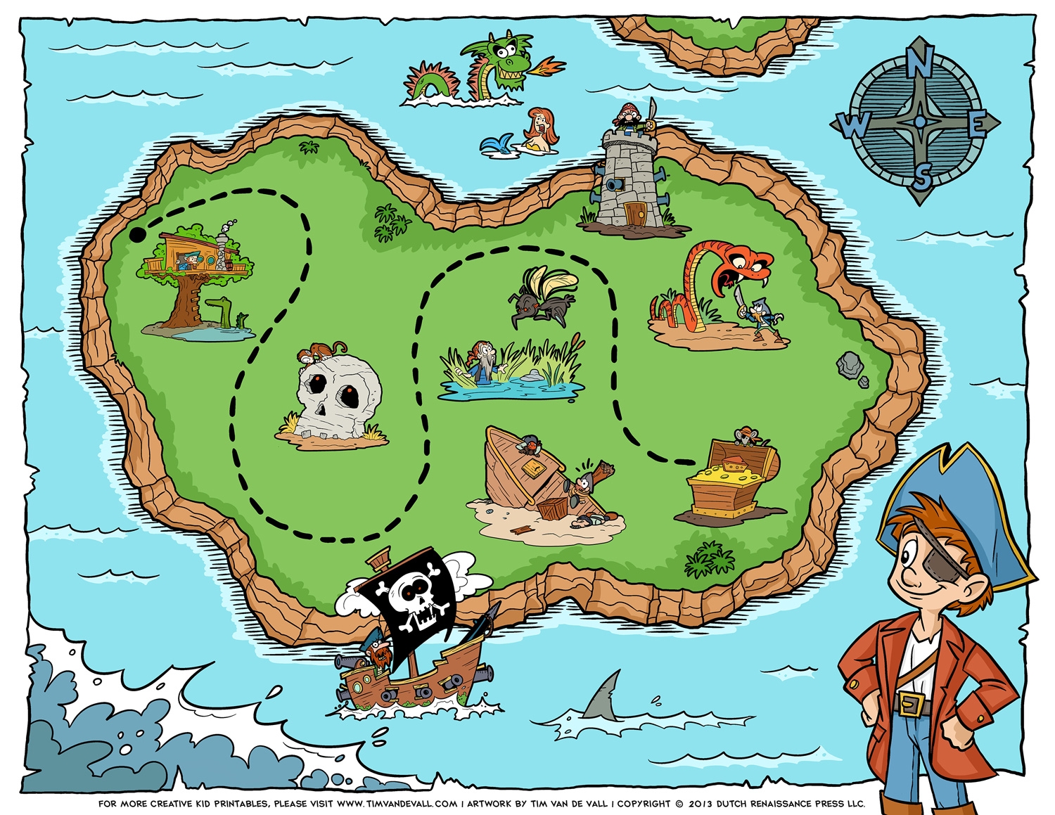 free printable treasure map