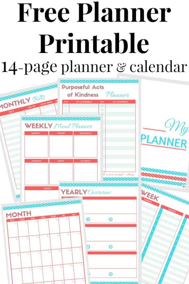 Free Planning Printables Organized 31
