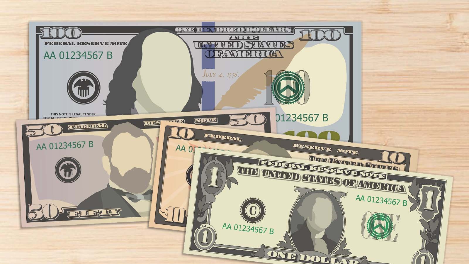 play dollar bills printable