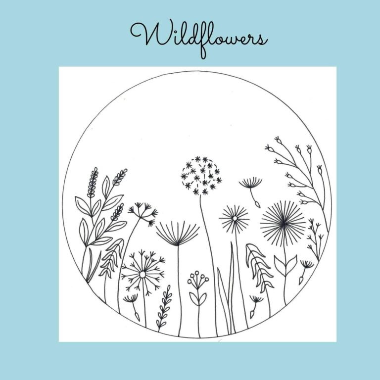 Free Primitive Floral Hand Embroidery Pattern Pintangle Worksheets Library