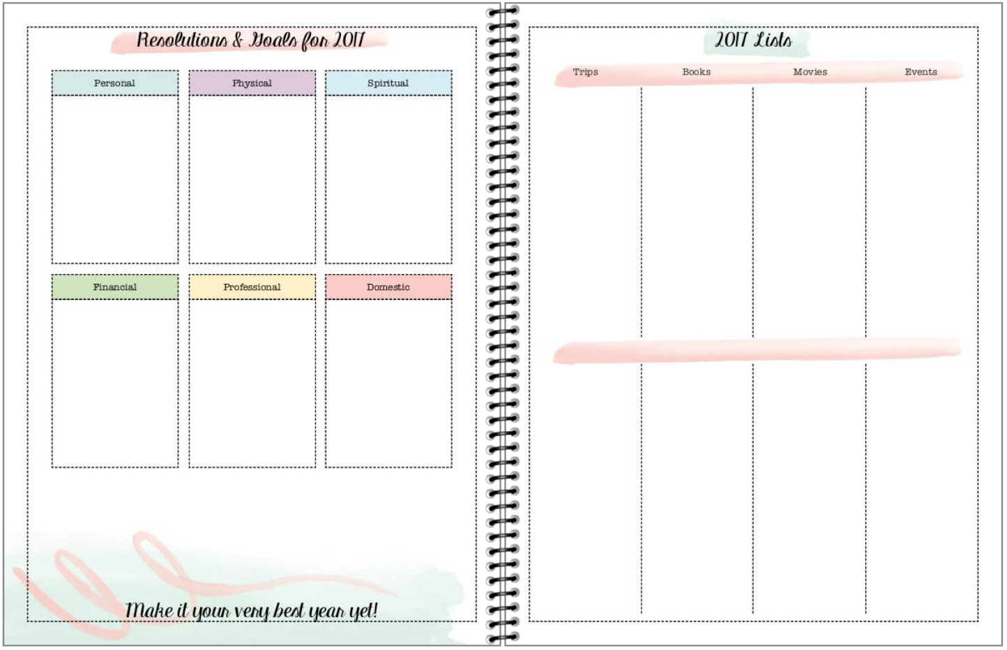 Free Printable 2017 Planner Sannipanni