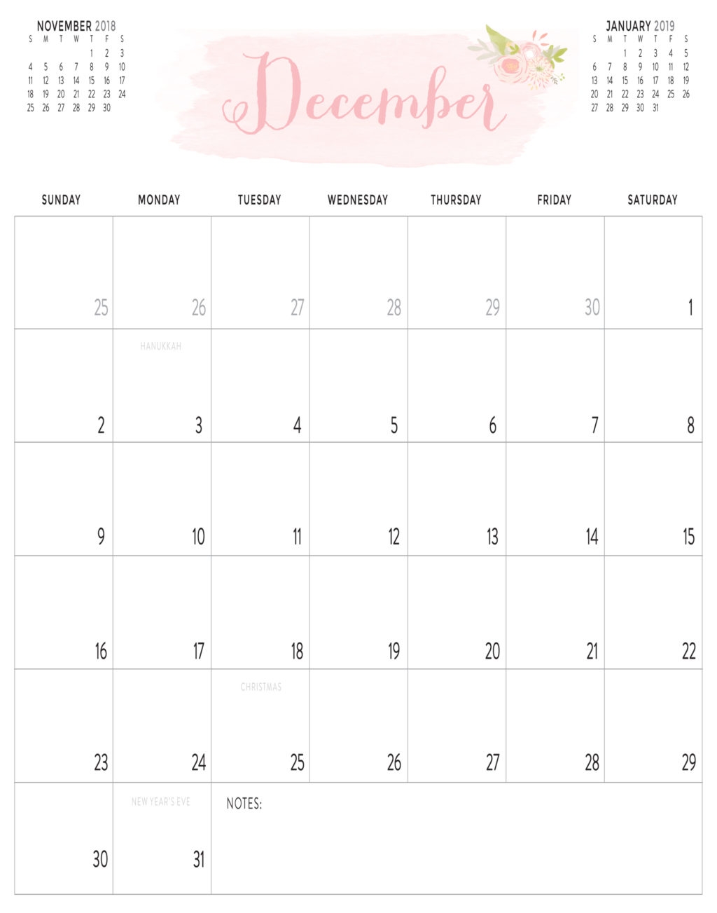 2018 free printable planner