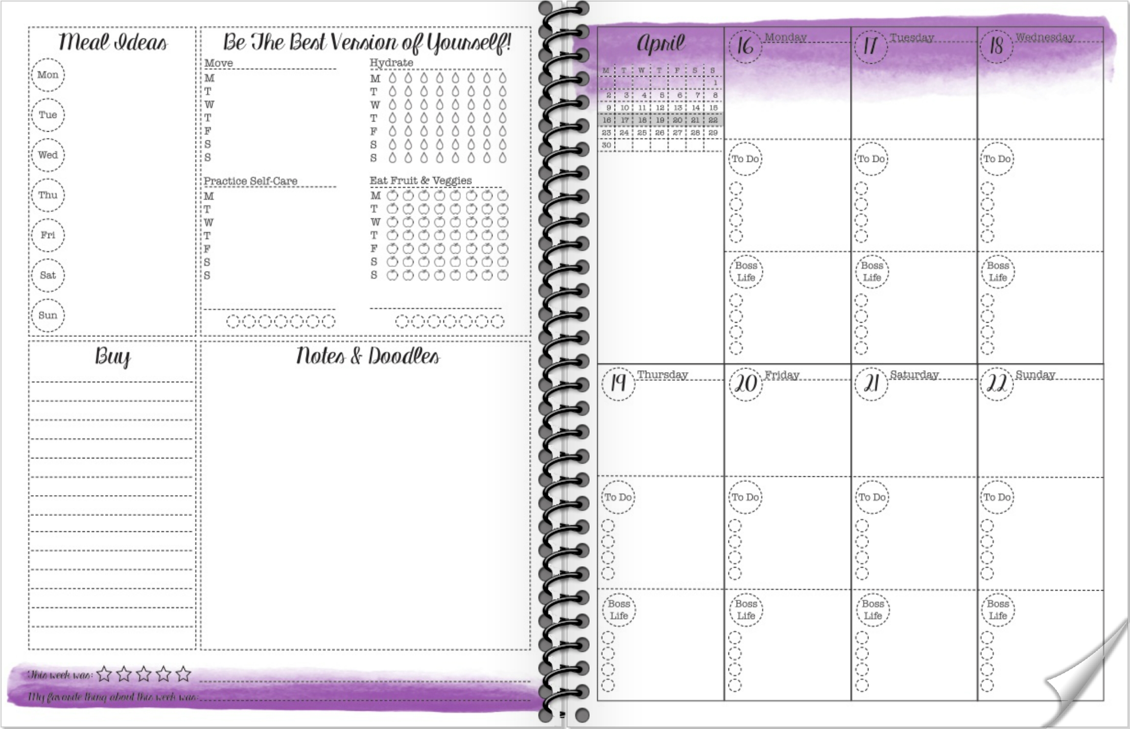 Free Printable 2018 Monthly And Weekly Planner Sannipanni