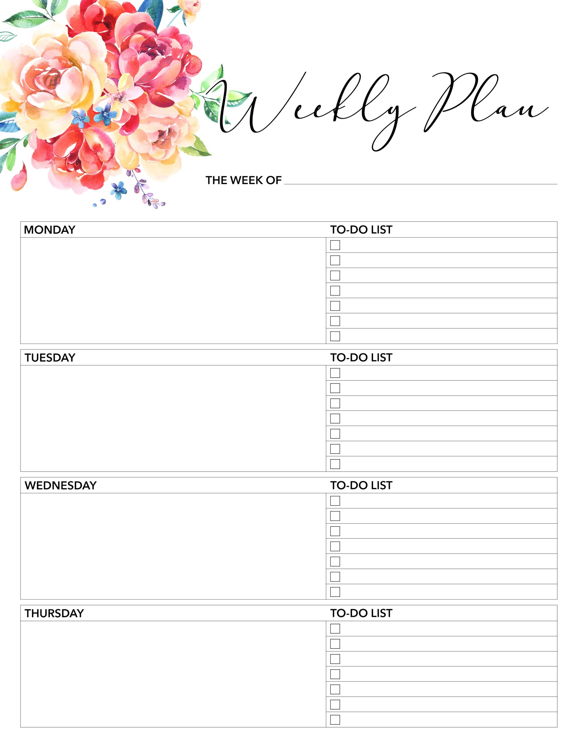 Free Printable 2018 Planner 50 Plus Printable Pages The Cottage Worksheets Library