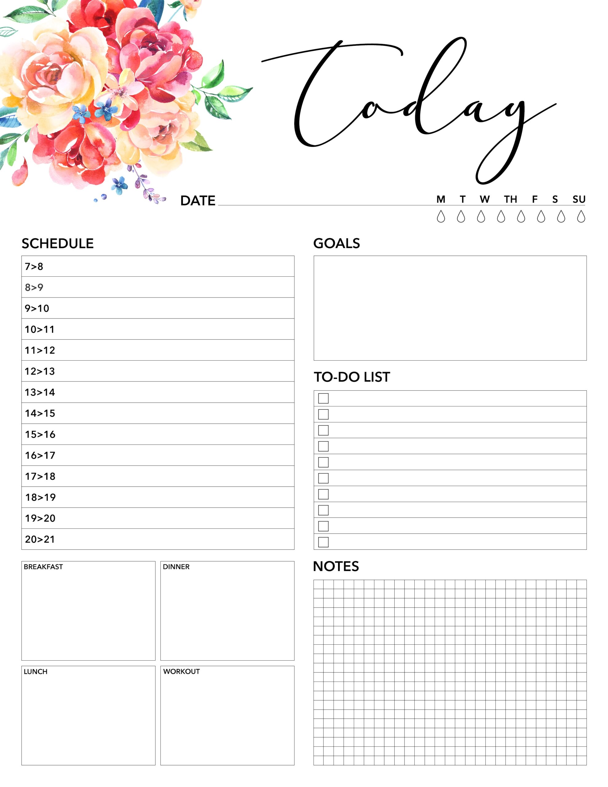 Free Printable 2018 Planner 50 Plus Printable Pages The Cottage Worksheets Library