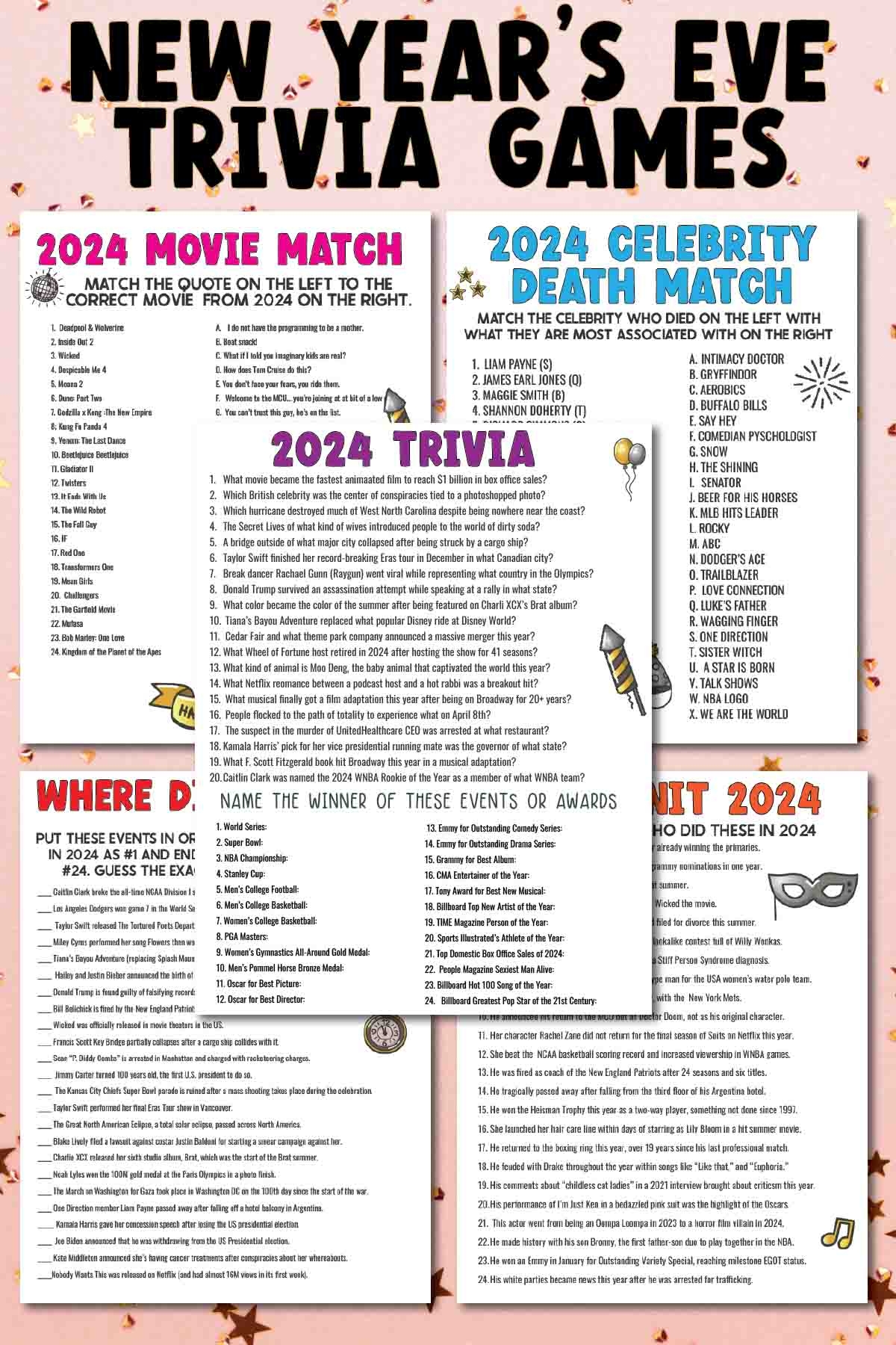 Free Printable 2024 New Year s Trivia Games Play Party Plan