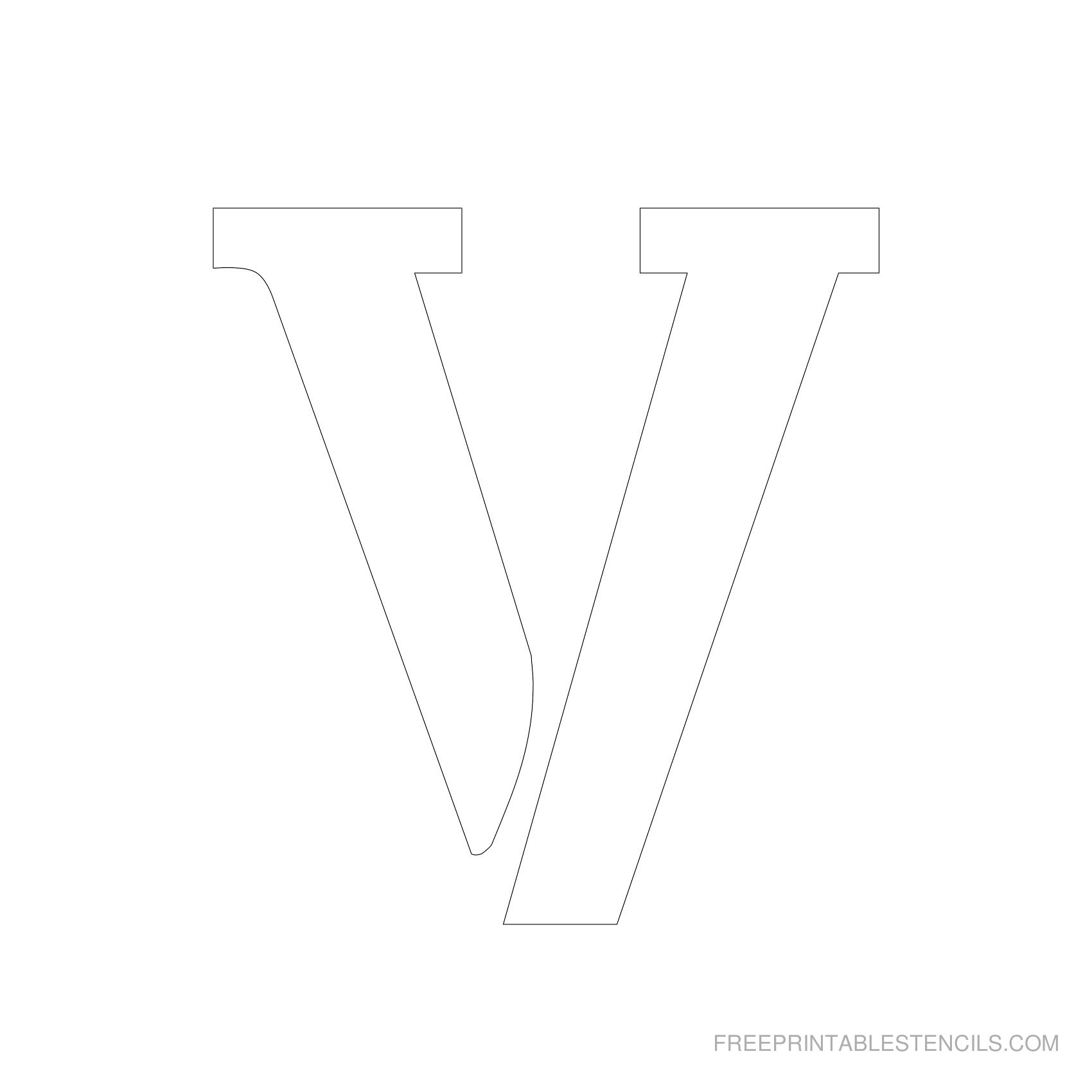 Free Printable 5 Inch Letter Stencils A Z Block Letters 