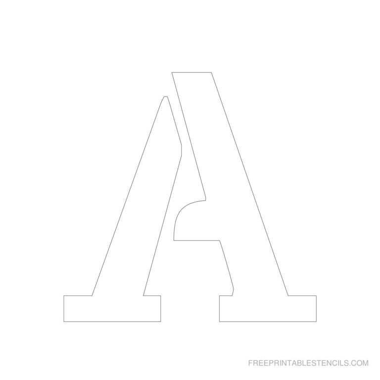 Free Printable 5 Inch Letter Stencils A Z Block Letters