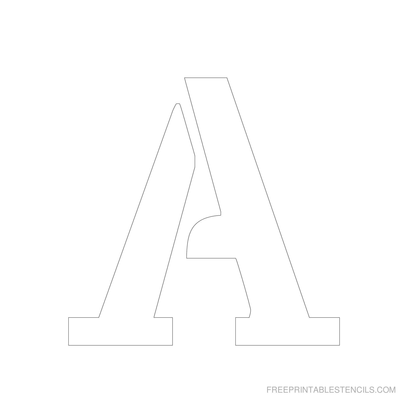 Free Printable 5 Inch Letter Stencils A Z Block Letters 