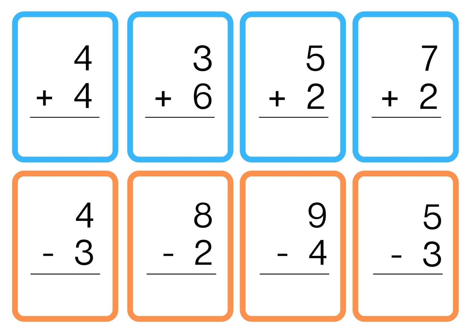 Free Printable Addition Flash Cards 0 10 Printable