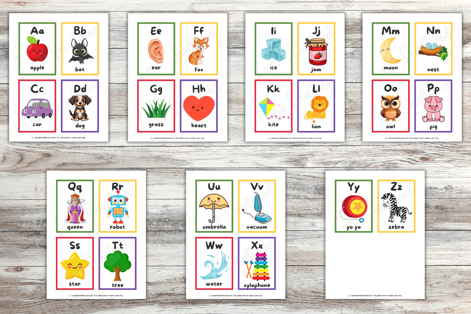 free printable flashcards with pictures pdf