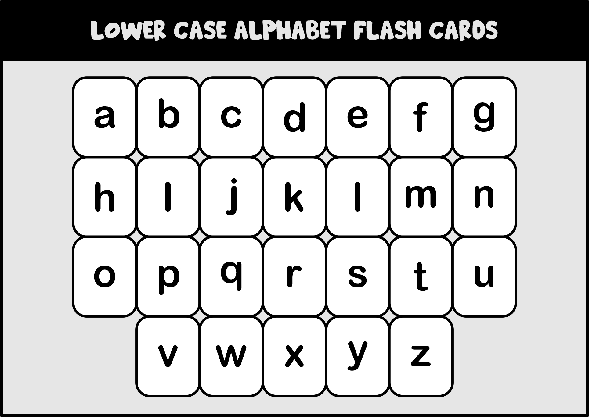 lowercase printable black letters lowercase printable black letters