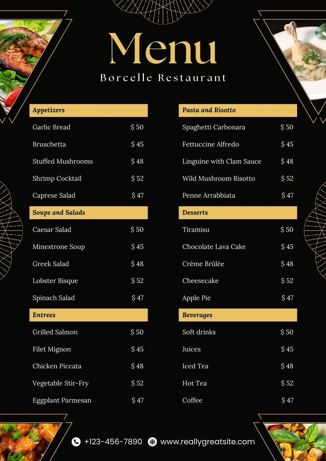 Free Printable And Customizable Bar Menu Templates Canva