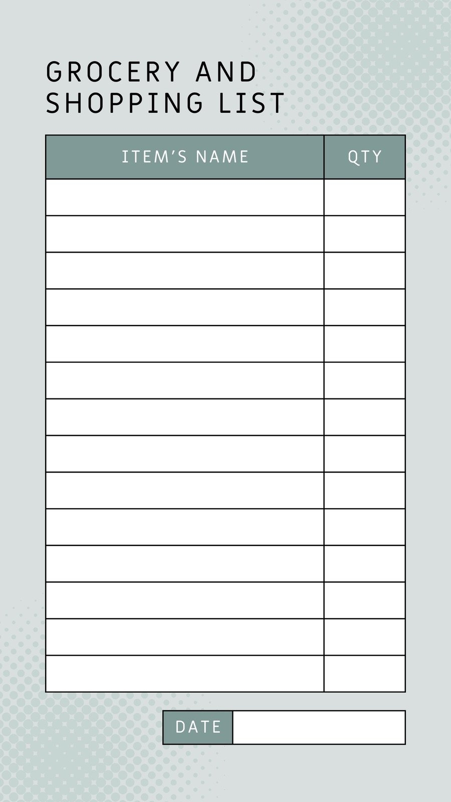 Free Printable And Customizable Grocery List Templates Canva Worksheets Library