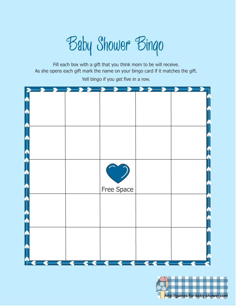 free printable baby shower bingo cards