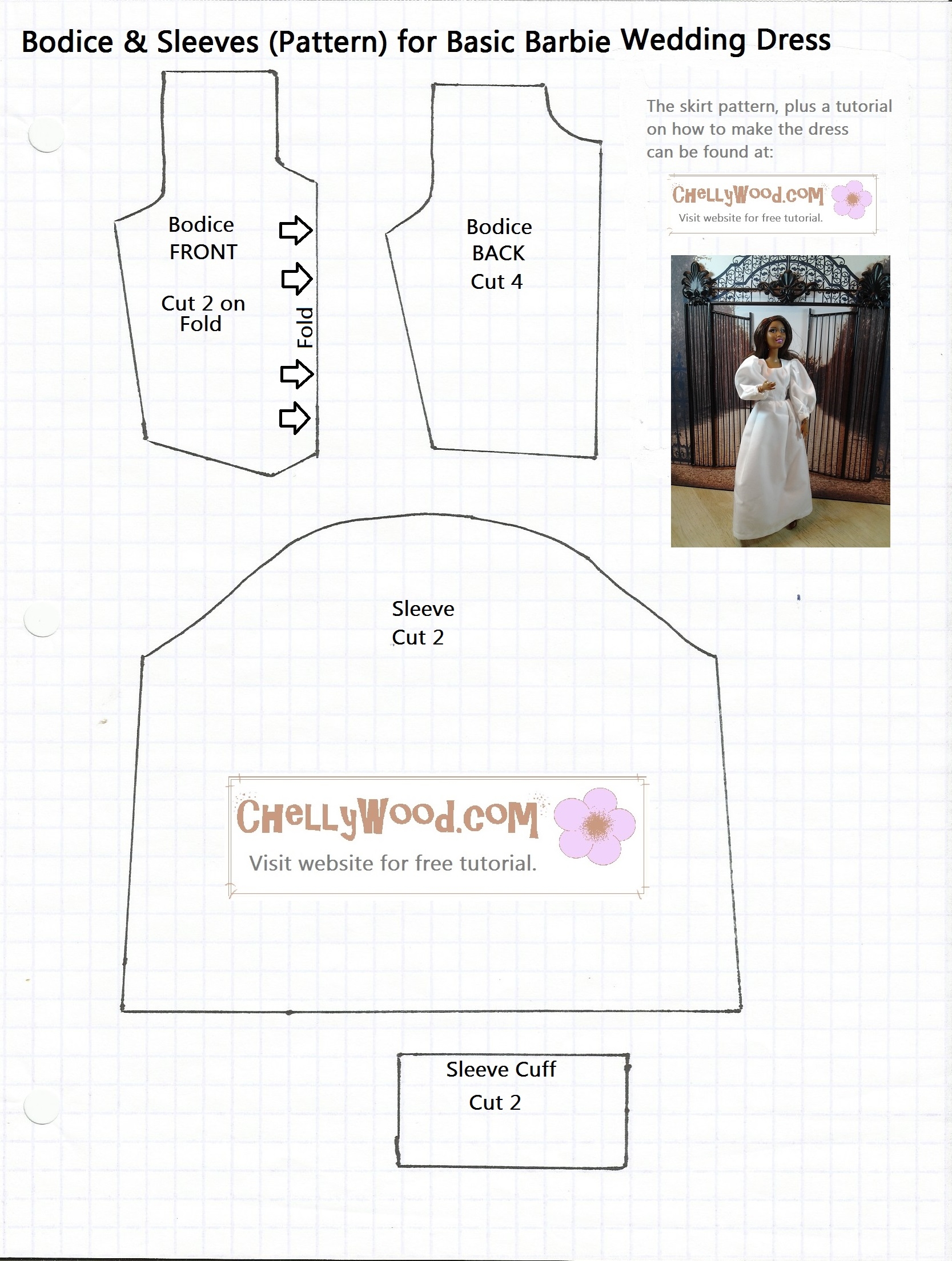 free printable barbie clothes sewing patterns