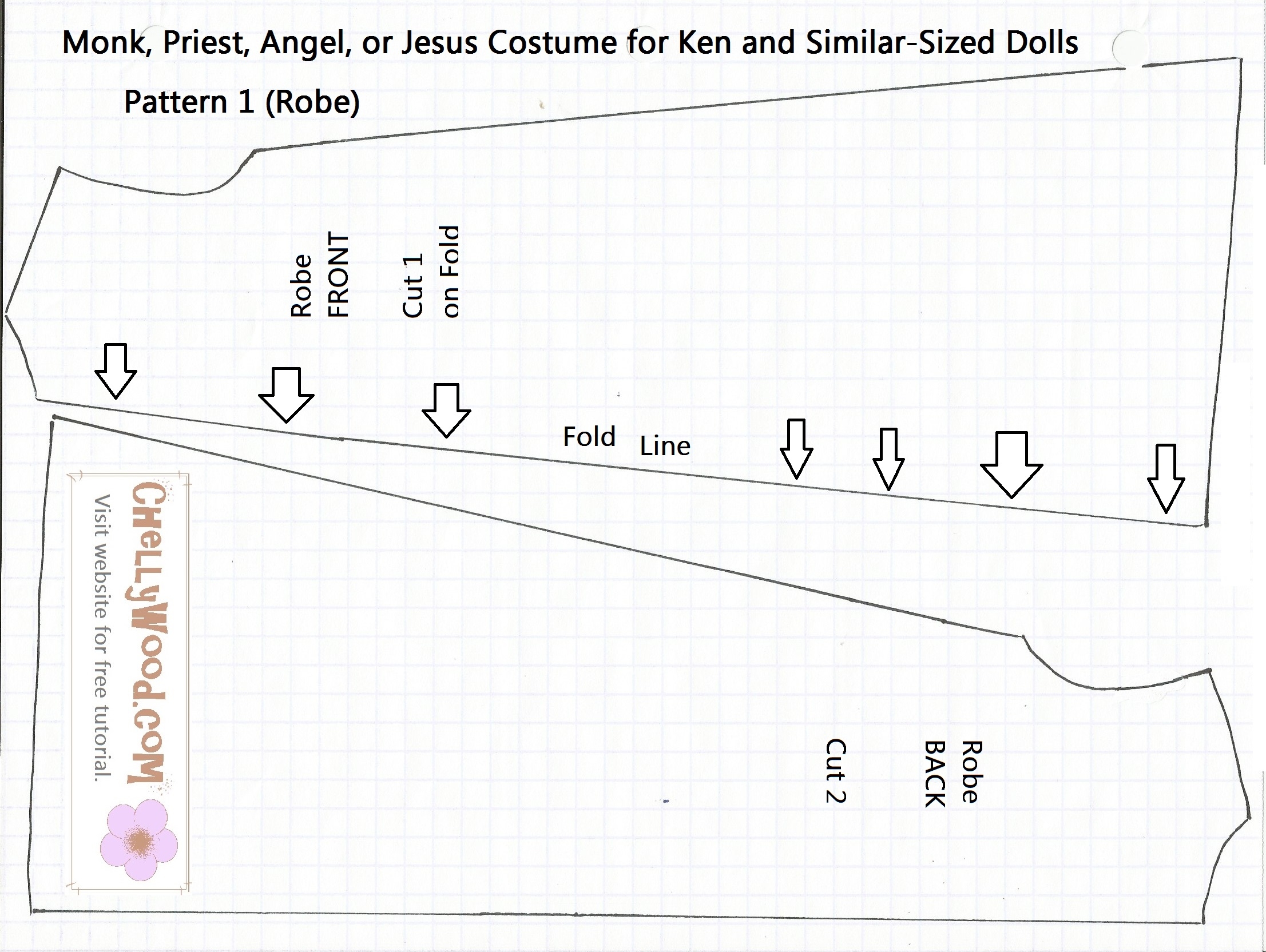 printable angel gown patterns