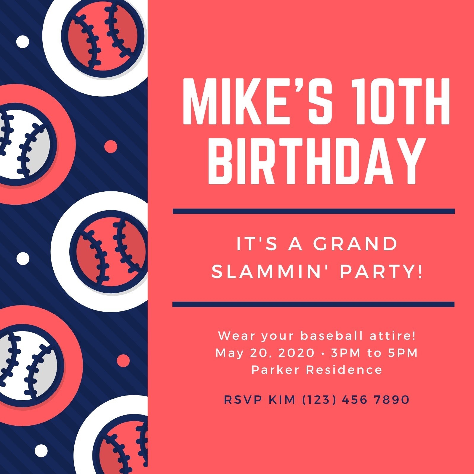 free printable baseball birthday invitations