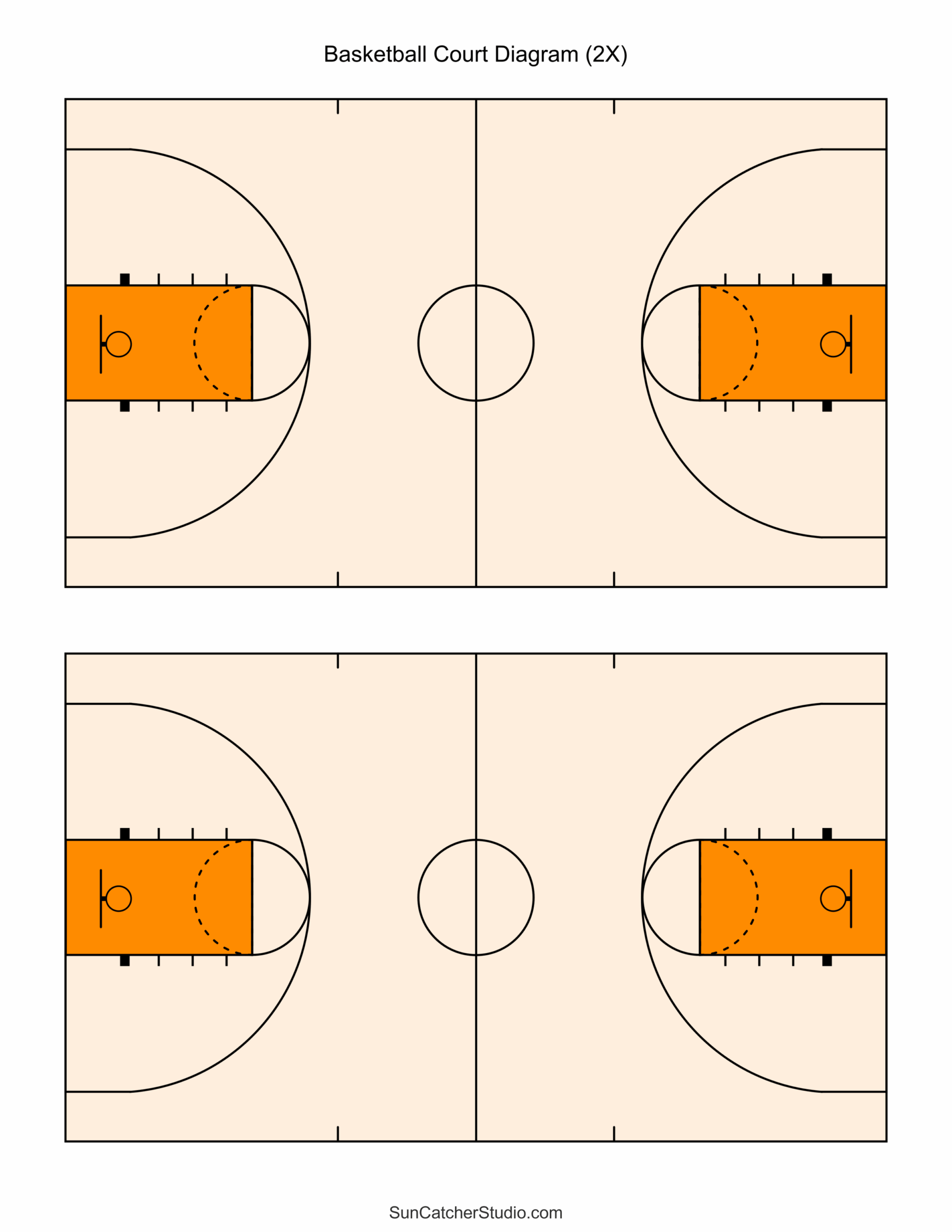 Free Printable Basketball Court Diagrams U0026 Layout Free Printables Monograms Design Tools Patterns U0026 DIY Projects