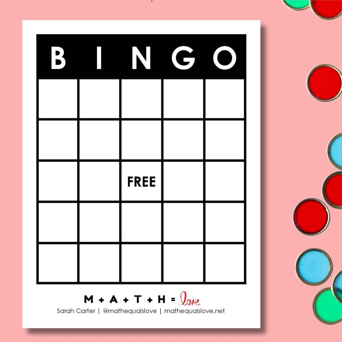 free printable blank bingo cards