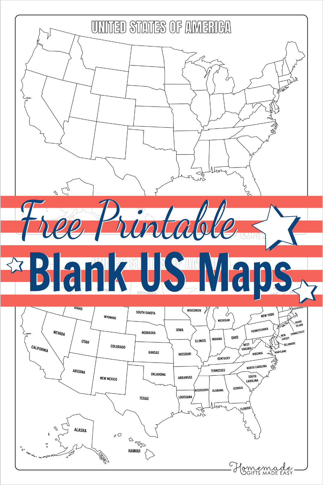 printable united states map