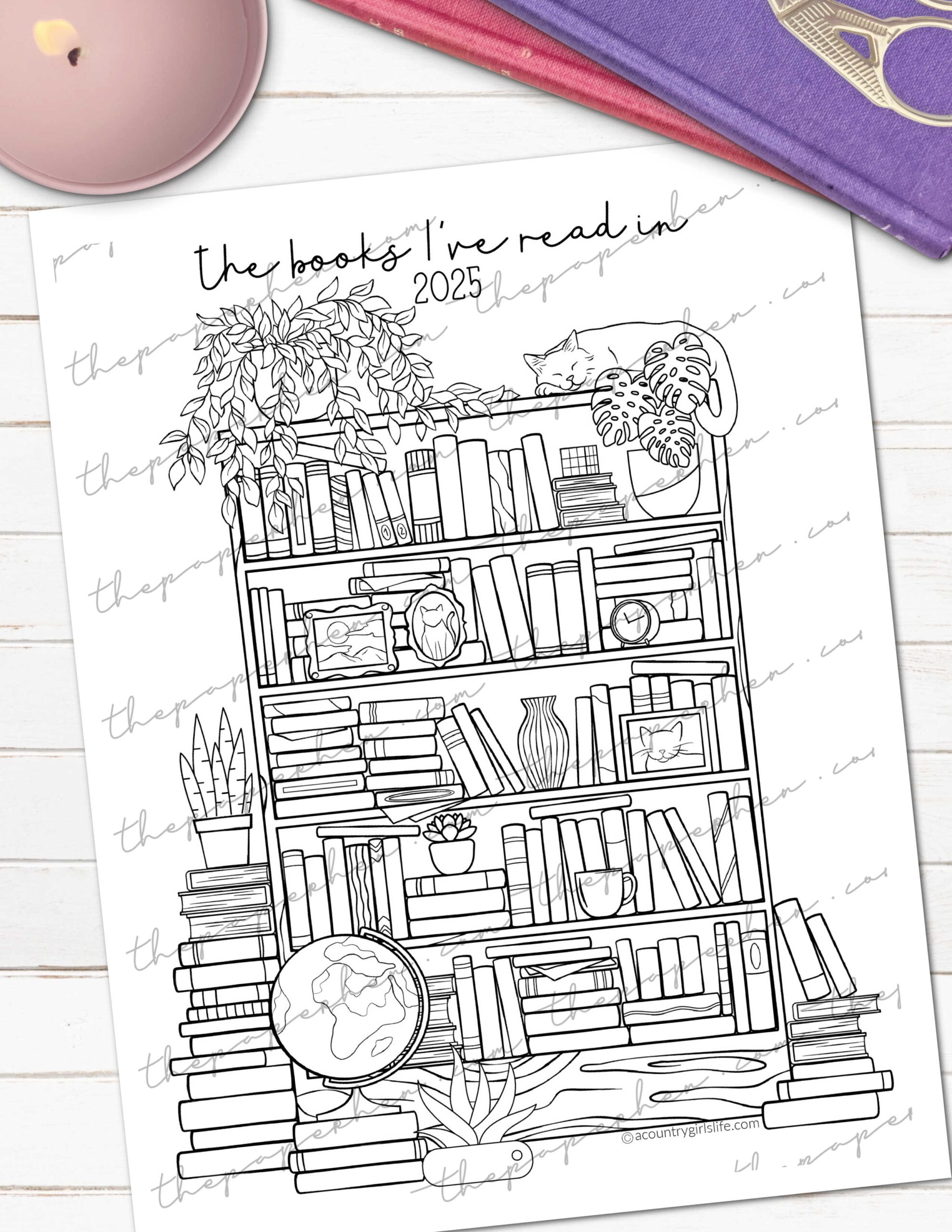 FREE Printable Bookshelf Reading Log For Planners U0026 Bullet Journals A Country Girl s Life
