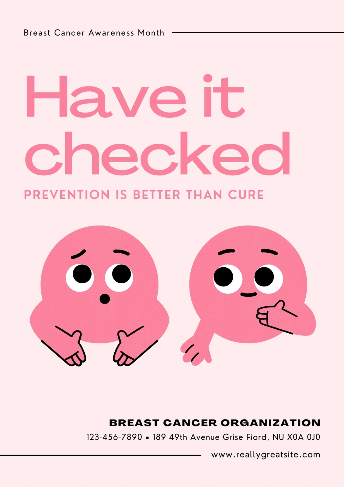 Free Printable Breast Cancer Awareness Poster Templates Canva