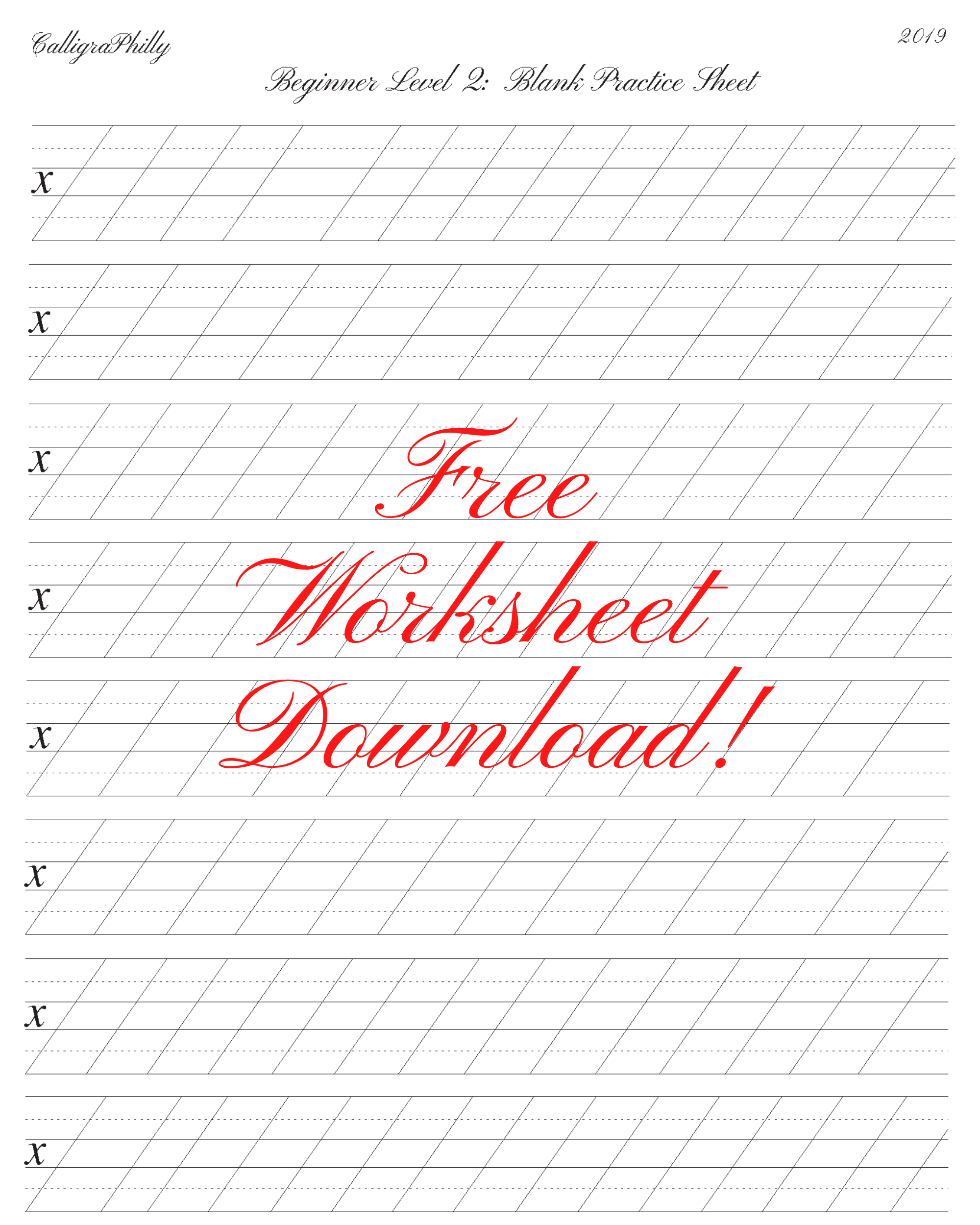 Free Printable Calligraphy Alphabet Practice Sheets Worksheets Library