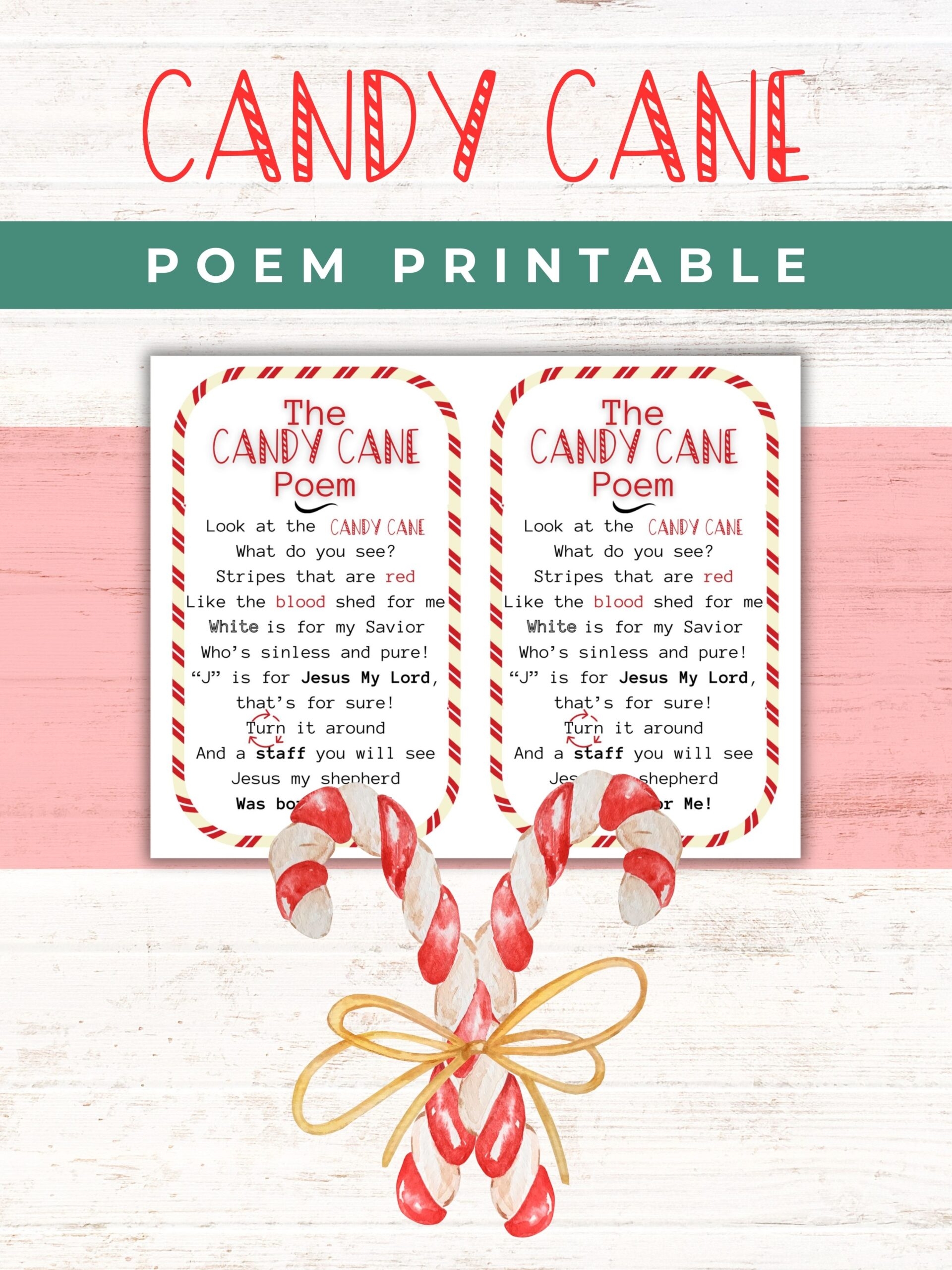 Free Printable Candy Cane Poem Healing Home