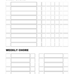 Free Printable Chore Chart PDF Template For Kids