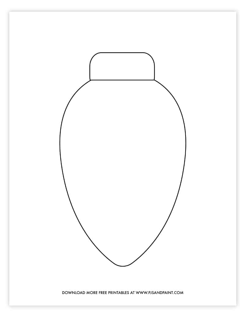 Free Printable Christmas Light Template DIY Christmas Decoration 