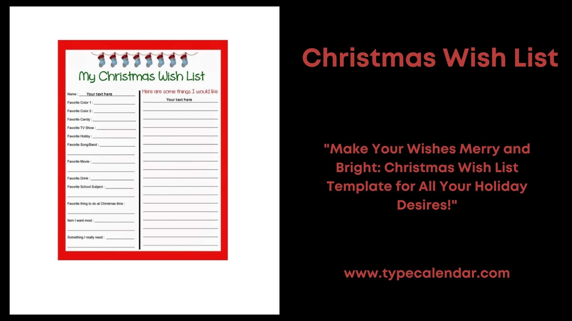 printable secret santa wish lists