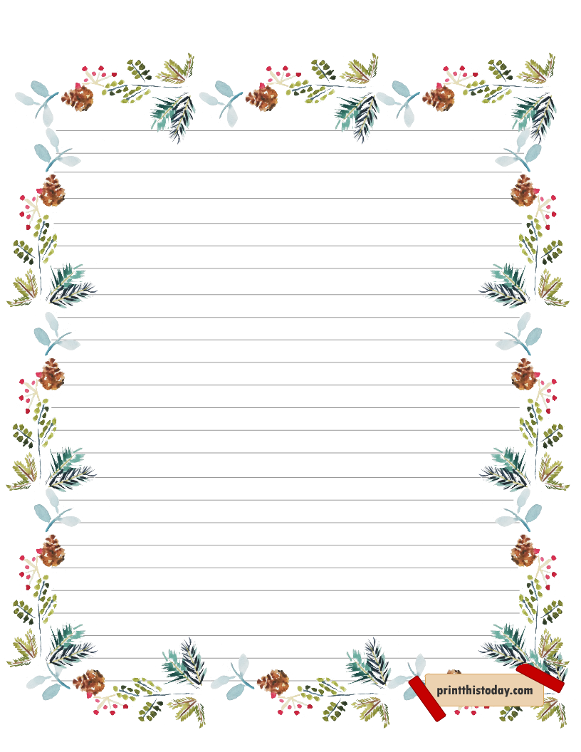 printable stationary with lines
