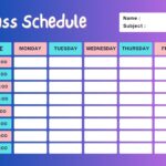 Free Printable Class Schedule Templates To Customize Canva