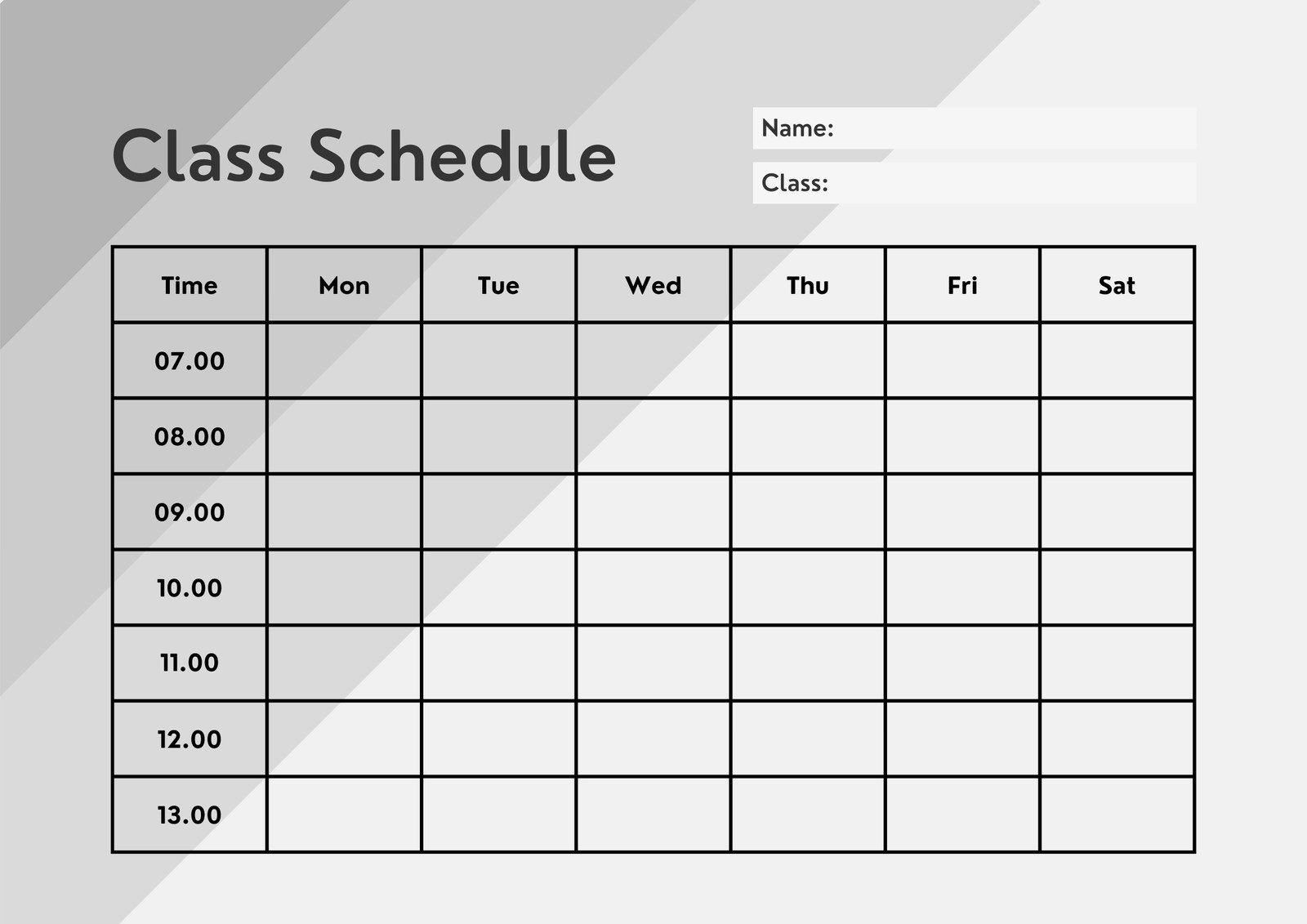 Free Printable Class Schedule Templates To Customize Canva Worksheets Library