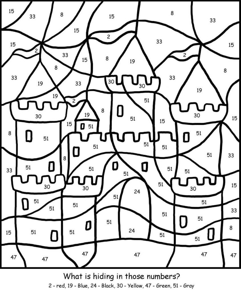 printable color by number pages