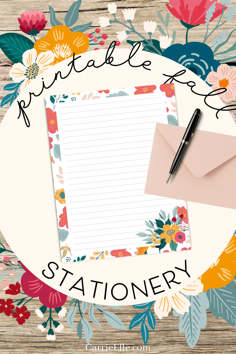 Free Printable Colorful Fall Floral Stationery Carrie Elle Free Printable Colorful Fall Floral Stationery Carrie Elle