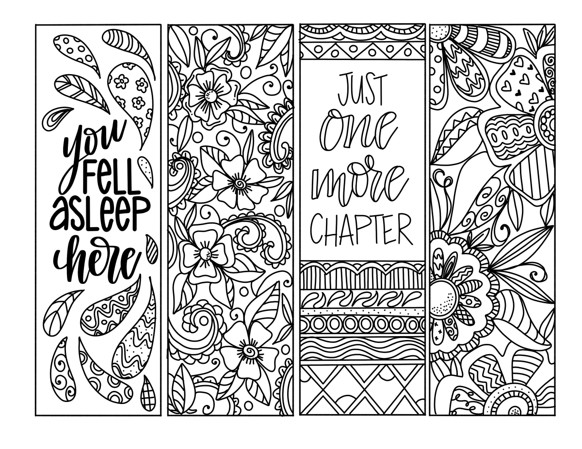Free Printable Coloring Bookmarks Amy Latta Creations