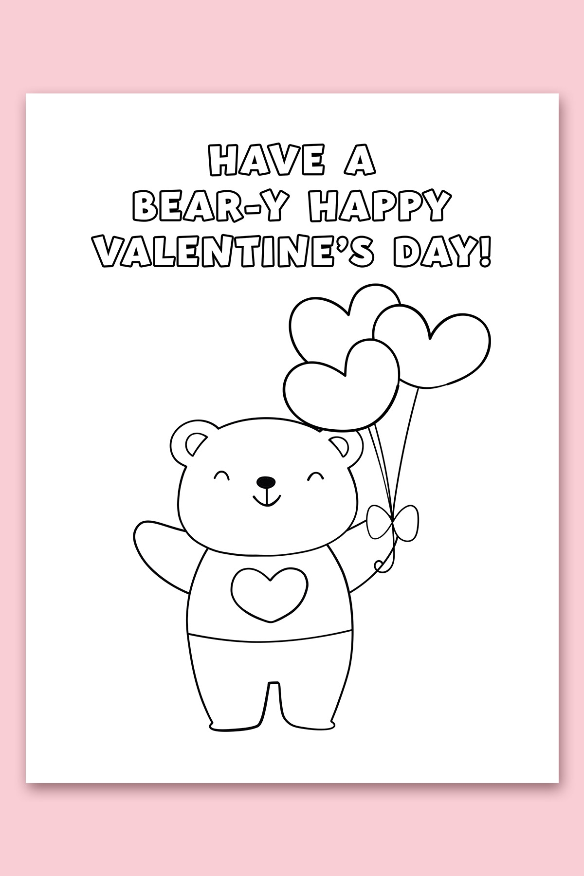 Free Printable Coloring Valentines Day Cards for Kids Example 8 Mom Envy