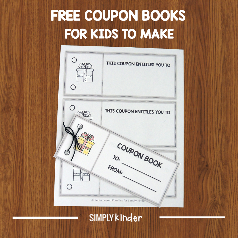Free Printable Coupon Books For Kids To Make As Gifts Simply Kinder