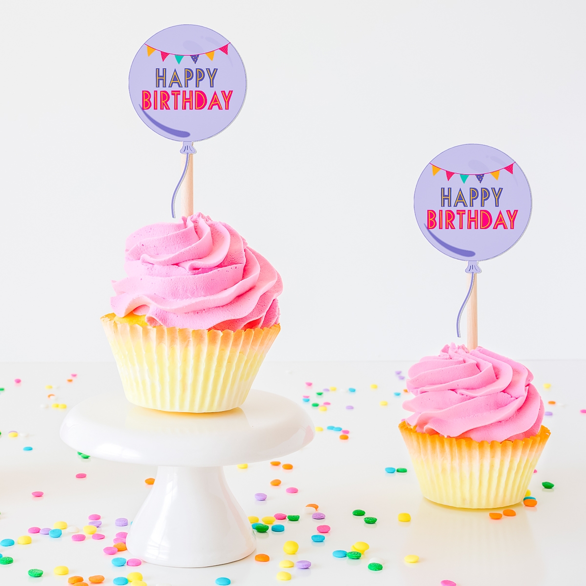 Free Printable Cupcake Toppers And More Party Printables Angie 