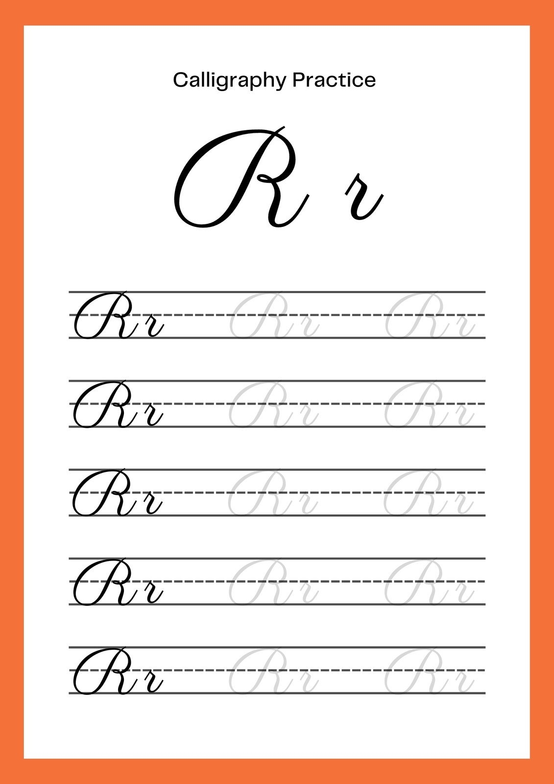 Free Printable Cursive Writing Worksheet Templates Canva