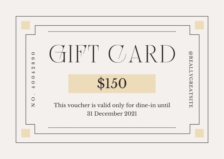 Free Printable Custom Restaurant Gift Certificate Templates Canva
