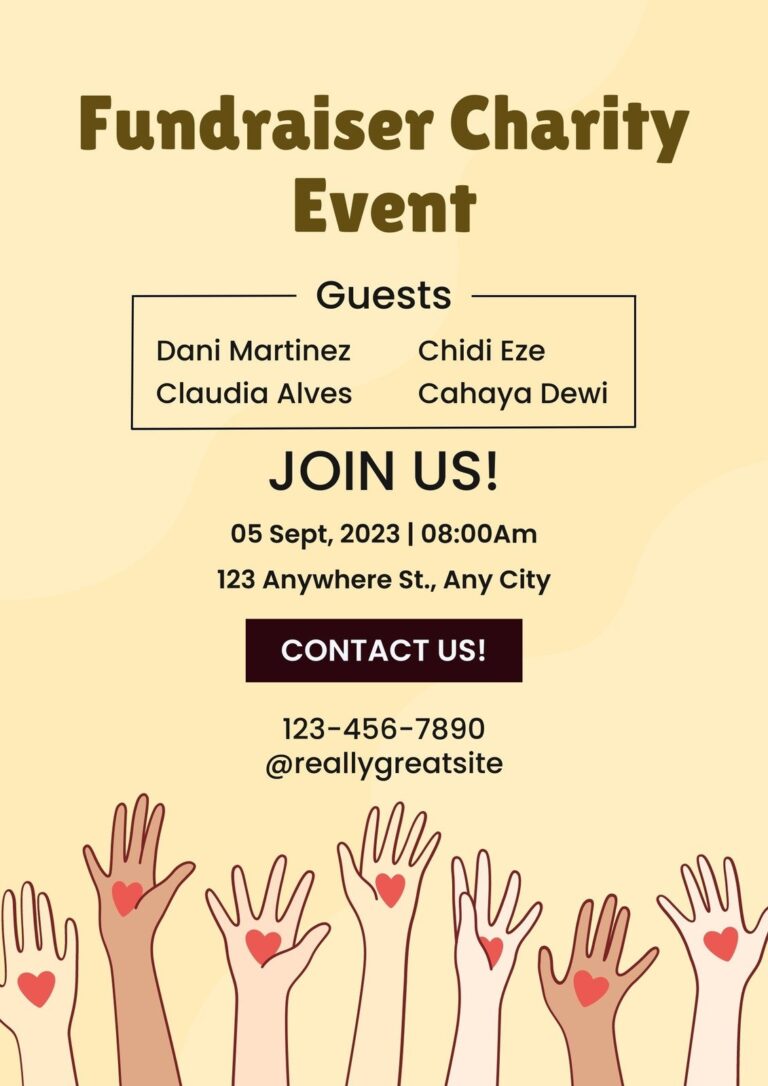 Free Printable Customizable Fundraiser Flyer Templates Canva